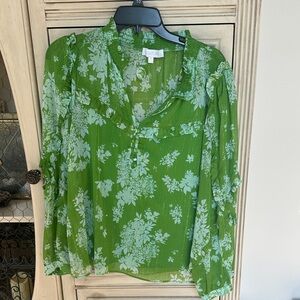 Sugarlips Green Floral Blouse